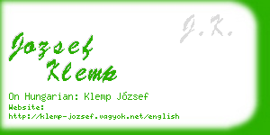 jozsef klemp business card